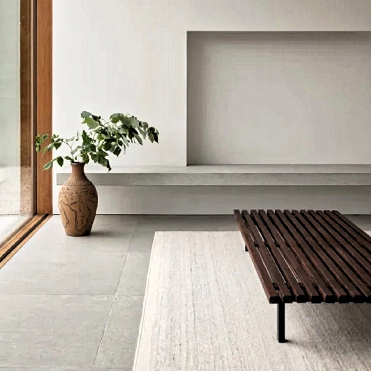 Tapis moderne géométrique pour salon, design scandinave, olive, rouille et rose