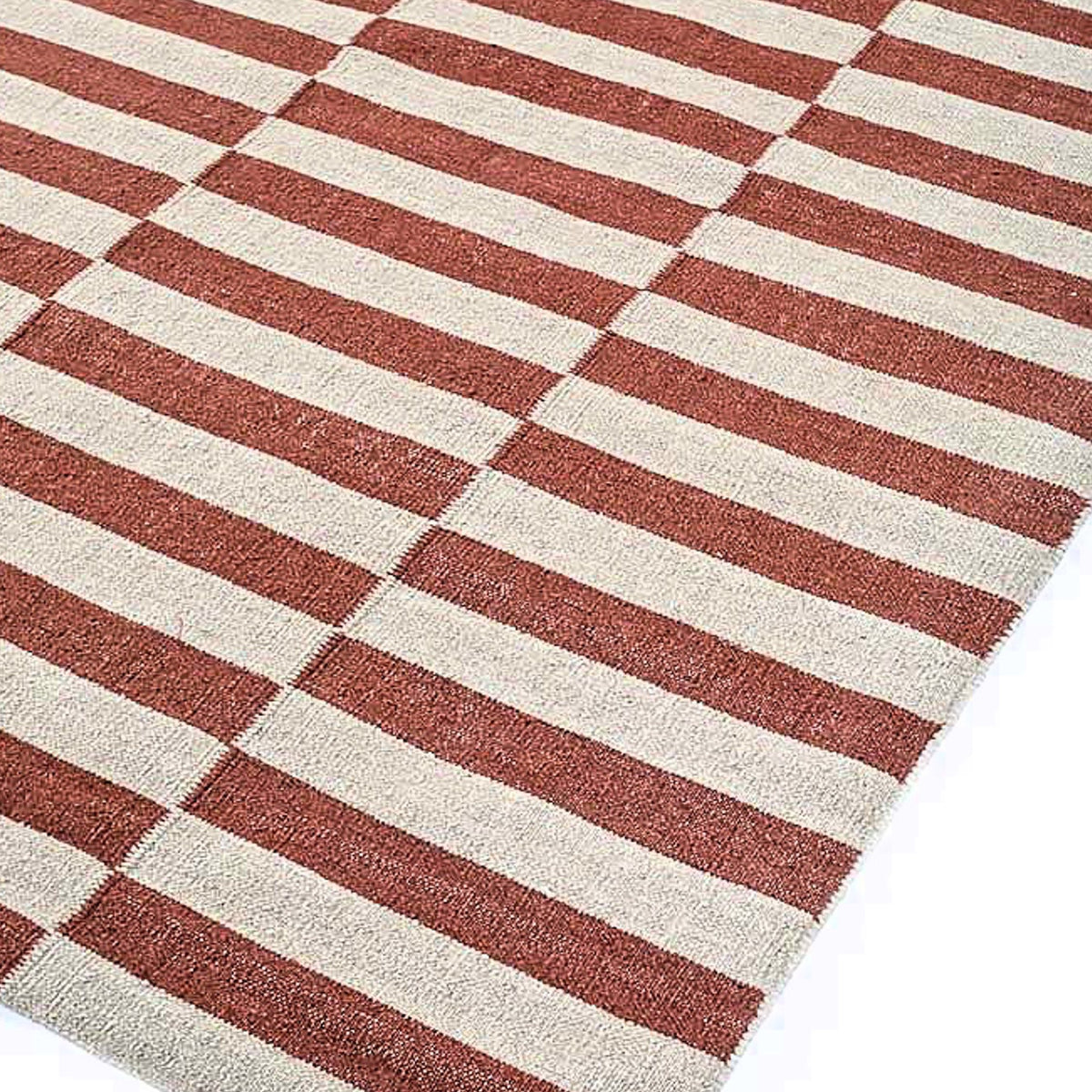 Tapis moderne géométrique pour salon, design scandinave, olive, rouille et rose