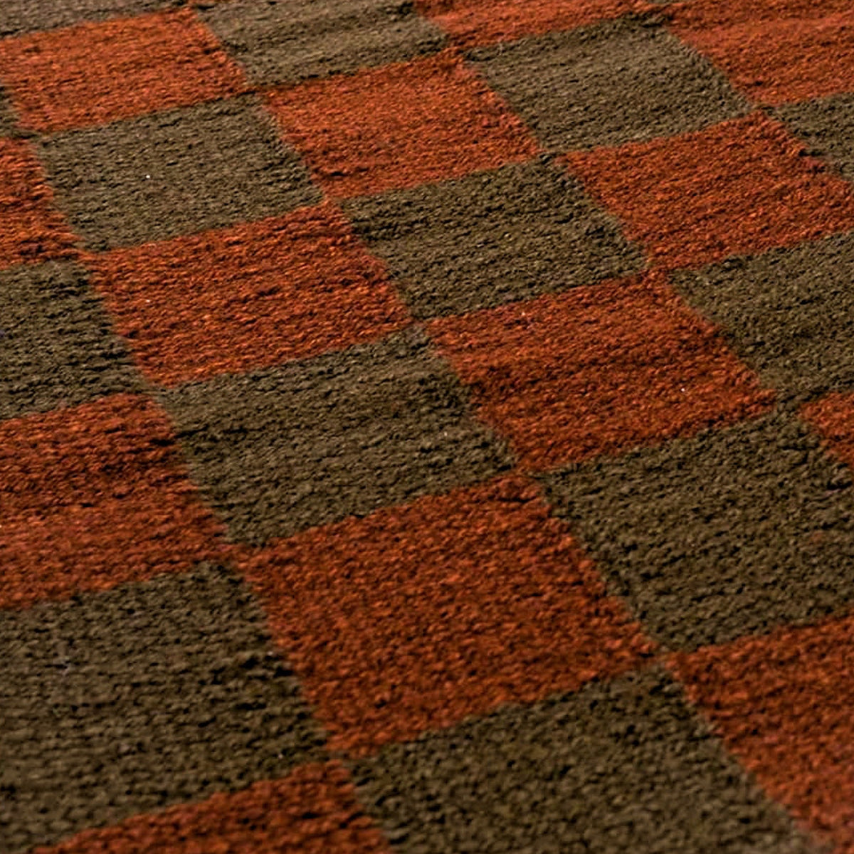Tapis moderne géométrique pour salon, design scandinave, olive, rouille et rose