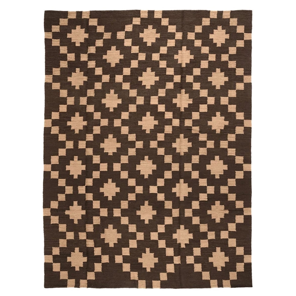 Tapis moderne géométrique pour salon, design scandinave, olive, rouille et rose