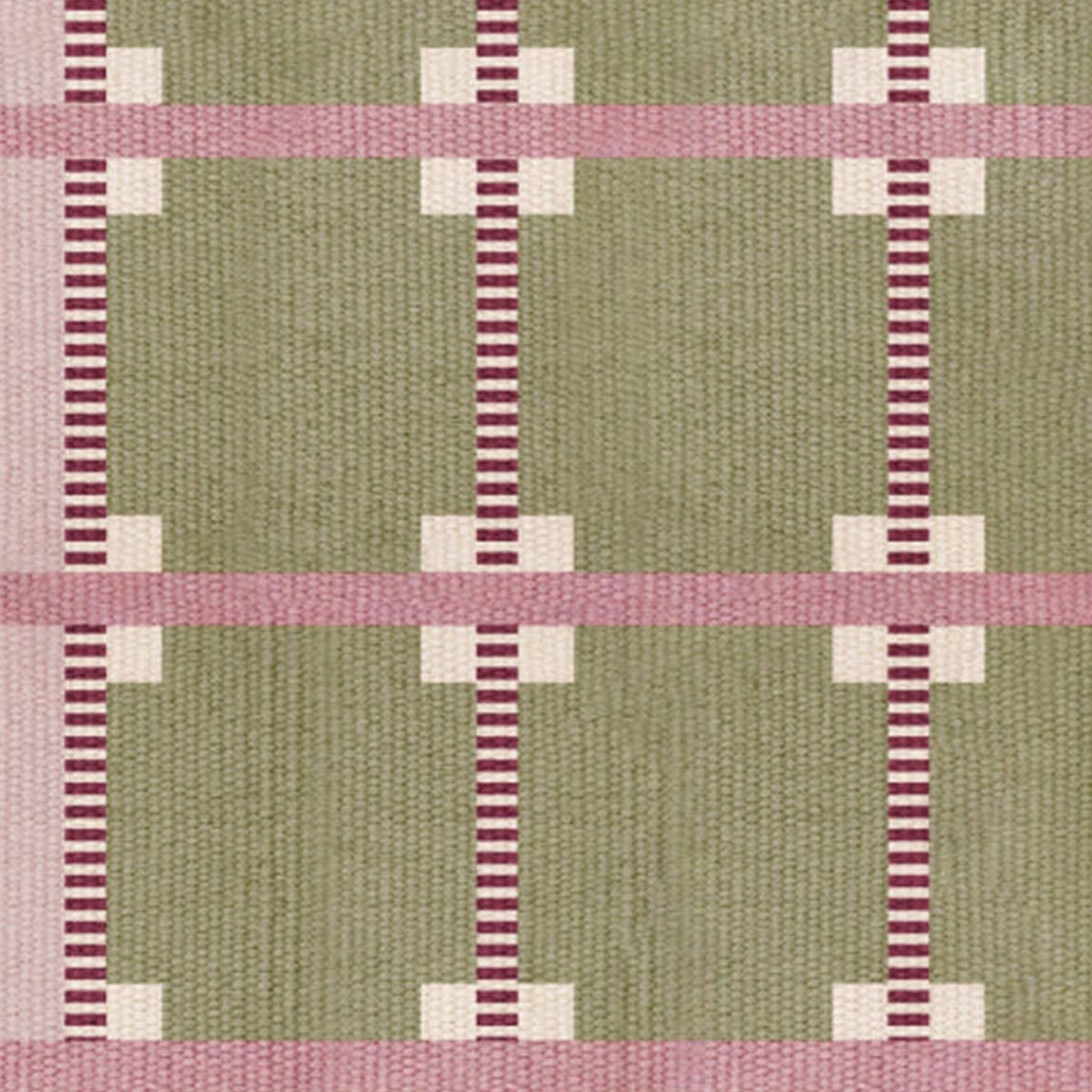 Scandinavian Design Olive, Rust & Pink Geometric Modern Area Rug for Living Room