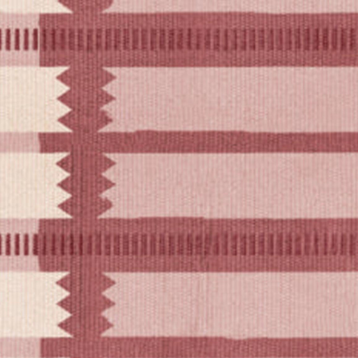 Scandinavian Pink, Rust Cream Geometric Wool Flatweave Handwoven Modern Runner. Custom Sizes Available