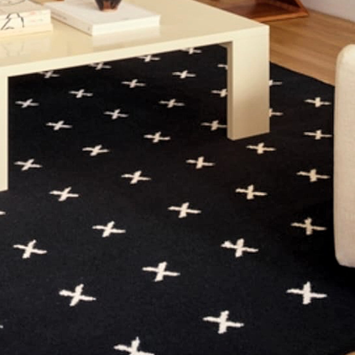 Tapis moderne géométrique pour salon, design scandinave, olive, rouille et rose