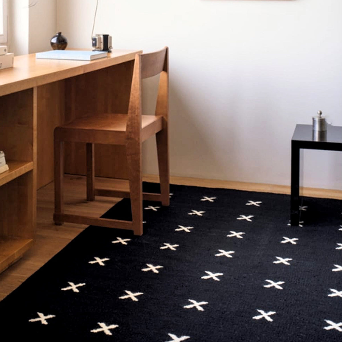 Tapis moderne géométrique pour salon, design scandinave, olive, rouille et rose
