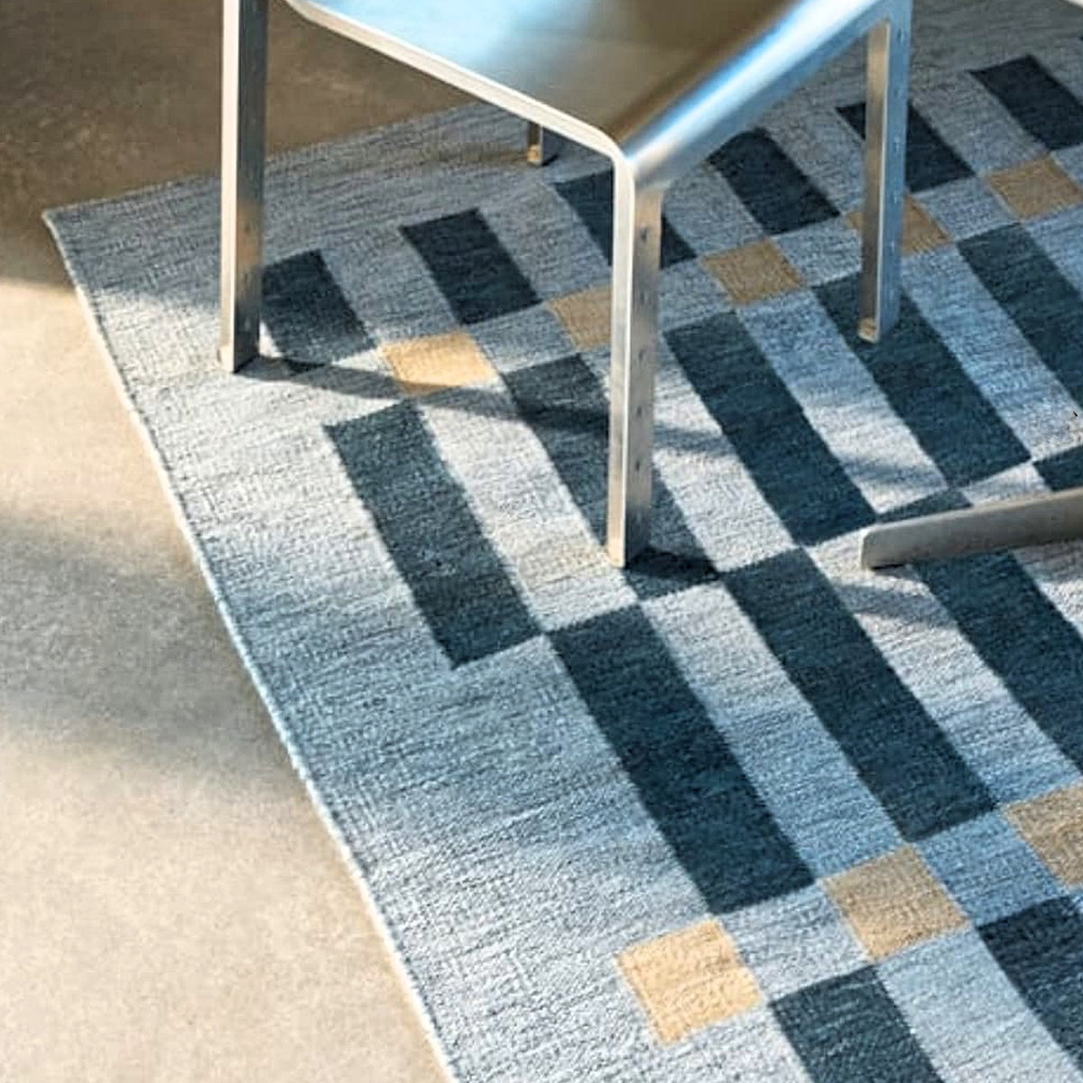 Tapis moderne géométrique pour salon, design scandinave, olive, rouille et rose