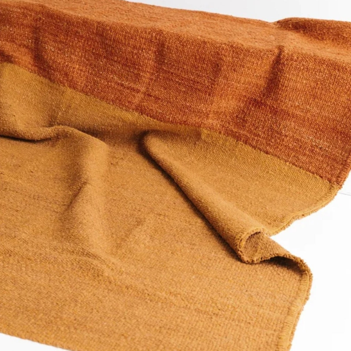 Rust & Copper Handwoven Pure Wool Rug