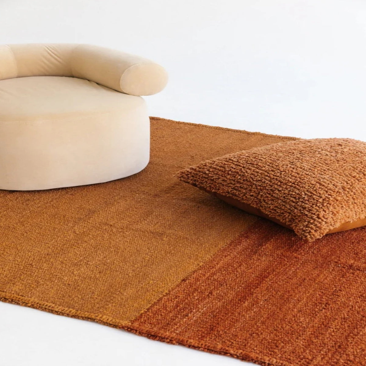 Rust & Copper Handwoven Pure Wool Rug
