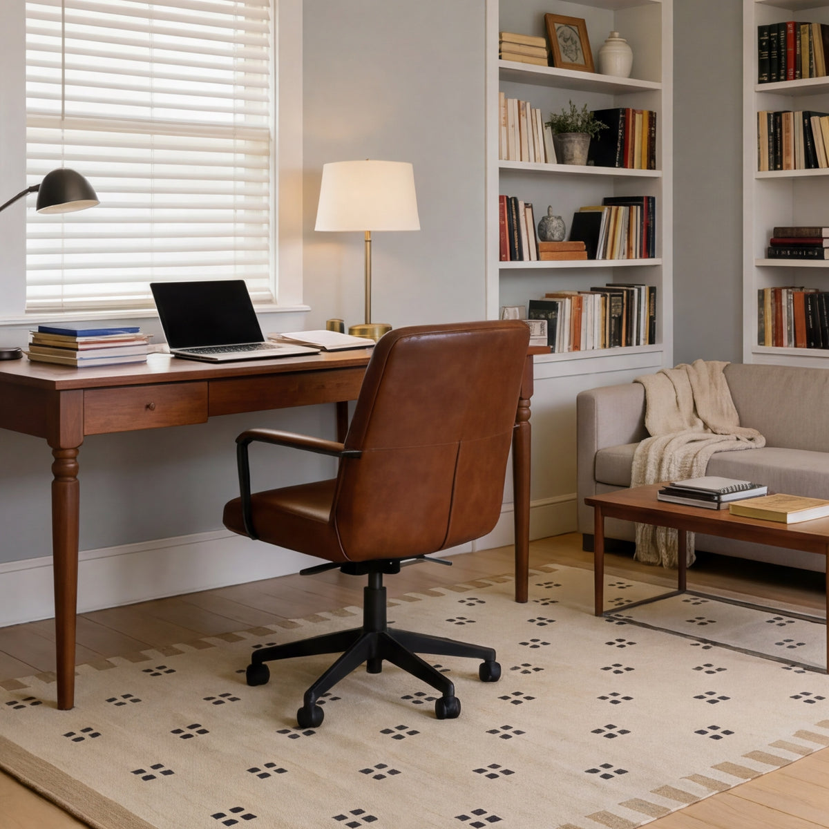 Tapis moderne géométrique pour salon, design scandinave, olive, rouille et rose